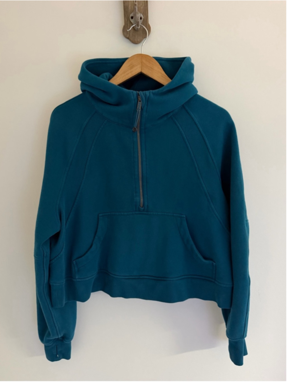 Lululemon Scuba Half Zip Hoodie Submarine Teal M/L